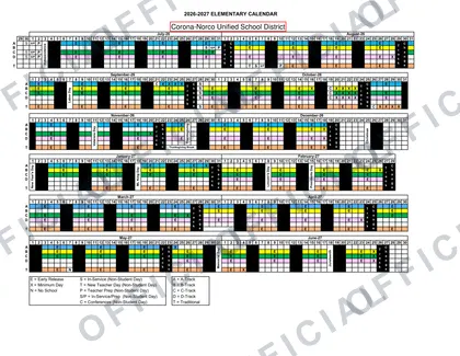 Corona-Norco USD 2026-27 calendar