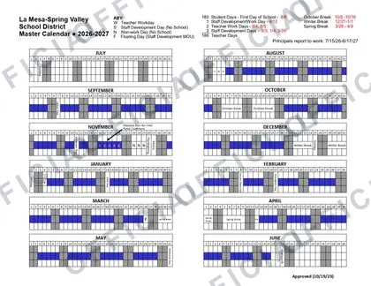 LA MESA-SPRING VALLEY LMSV 2026-27 calendar
