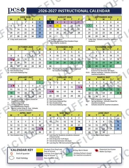 Pinellas County Schools 26 27 2026-27 calendar