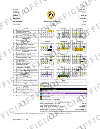 East St. Louis School District 189 2026-27 calendar