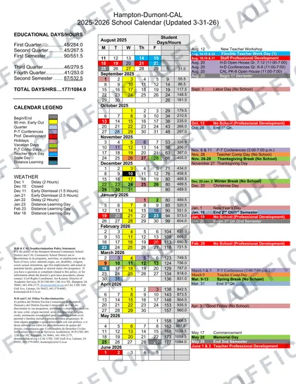 Hampton-Dumont-CAL 25-26 2026-27 calendar