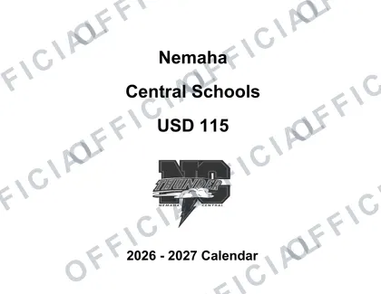 Nemaha Central Schools USD 115 2026-27 calendar