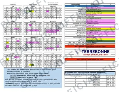 Terrebonne Parish School District 2026-27 calendar