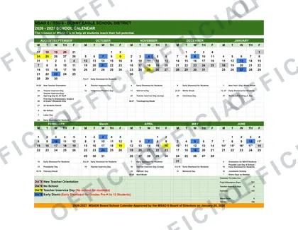 MSAD 06 Schools 2026-27 calendar