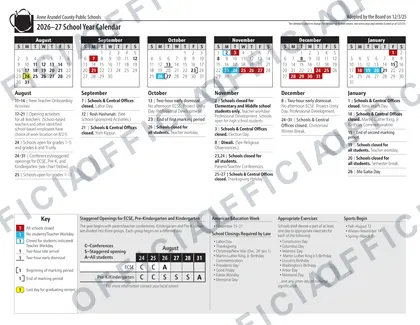 Anne Arundel County Public Schools 2026-27 calendar