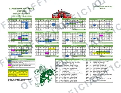 Princeton Public Schools 2026-27 calendar