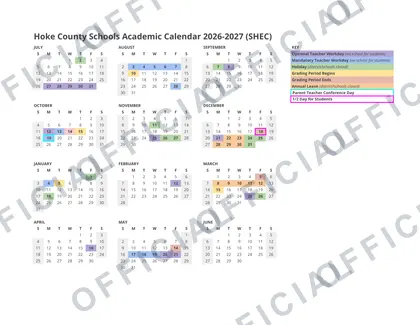 Hoke County Schools 2026-27 calendar