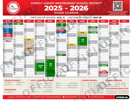 Corpus Christi ISD 2026-27 calendar