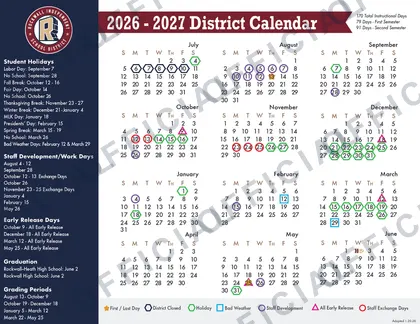 Rockwall ISD 2026-27 calendar