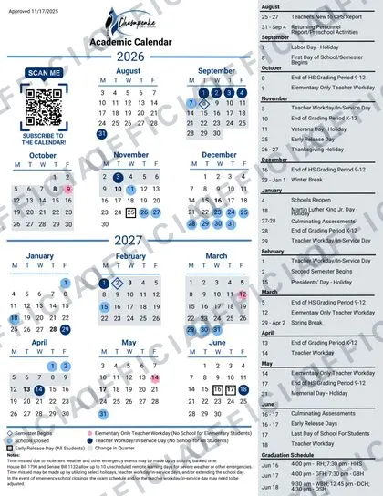 Chesapeake Public Schools 2026-27 calendar