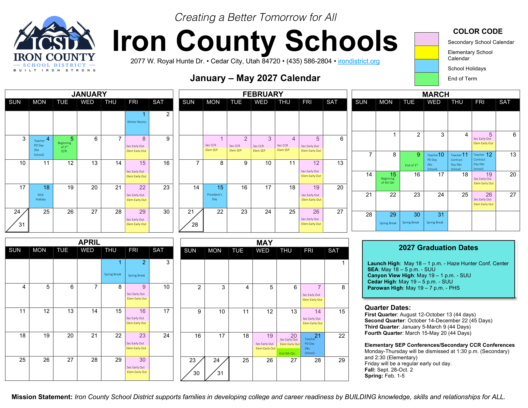 Iron County Schools 26-27 Calendars Updated [PDF]