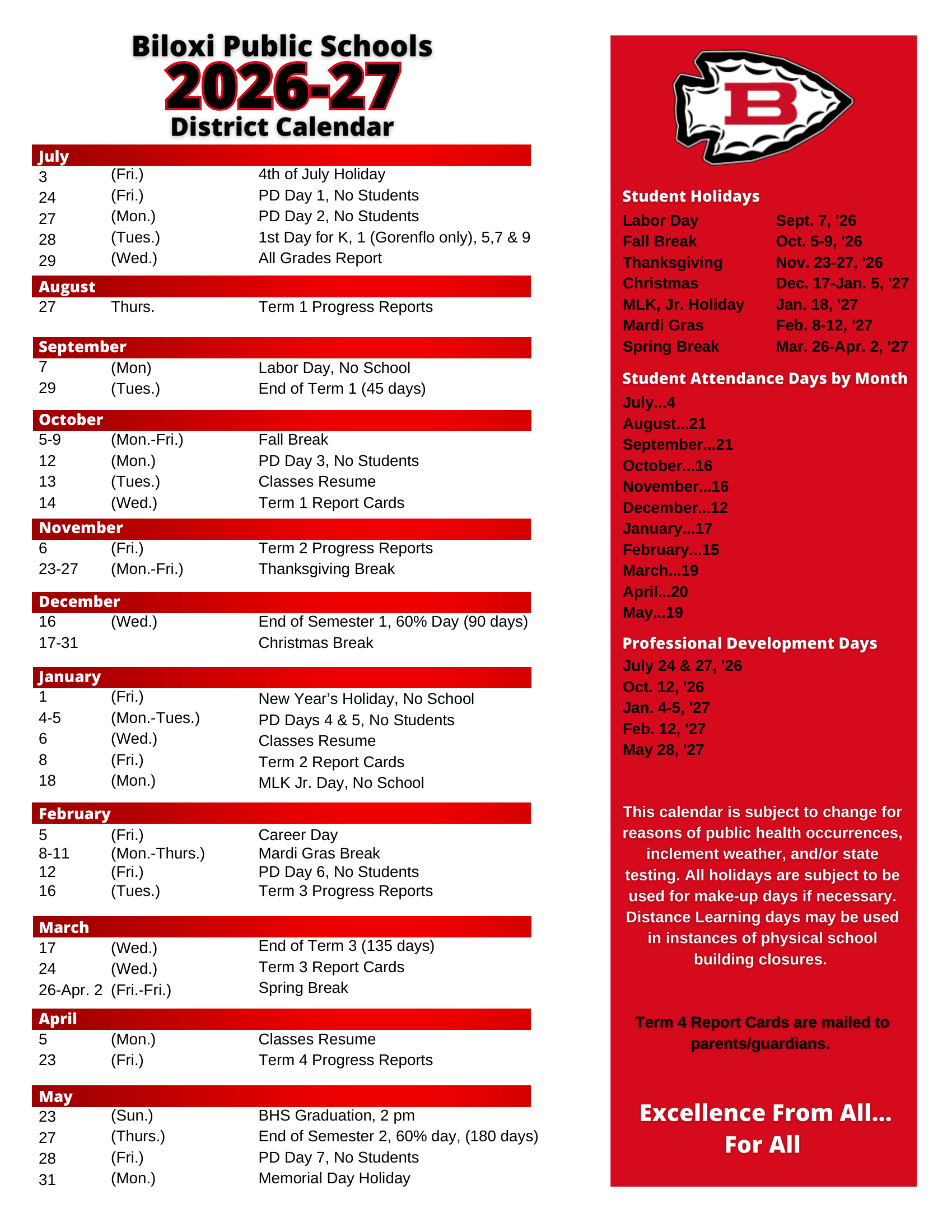 Biloxi Public Schools Calendar 26-27 UPDATED [PDF]