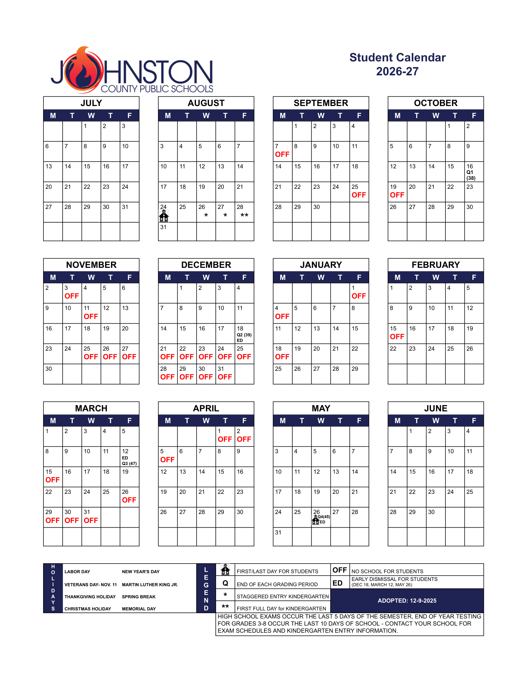Johnston County Public Schools 26-27 Calendar Revised [pdf[