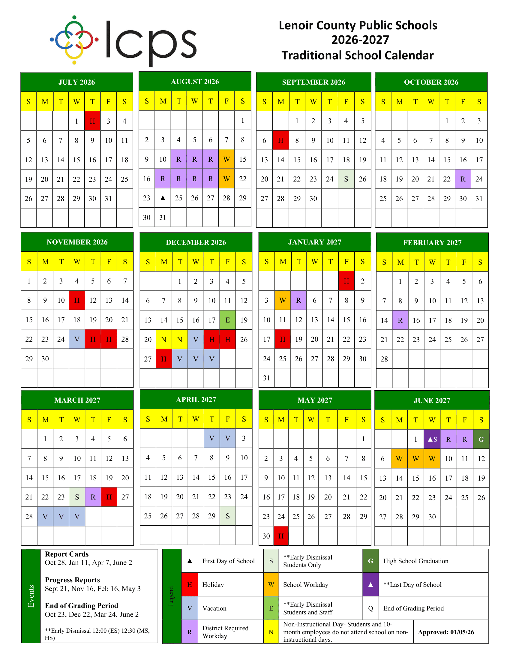 Lenoir County Public Schools 26-27 Calendar Revised [pdf[