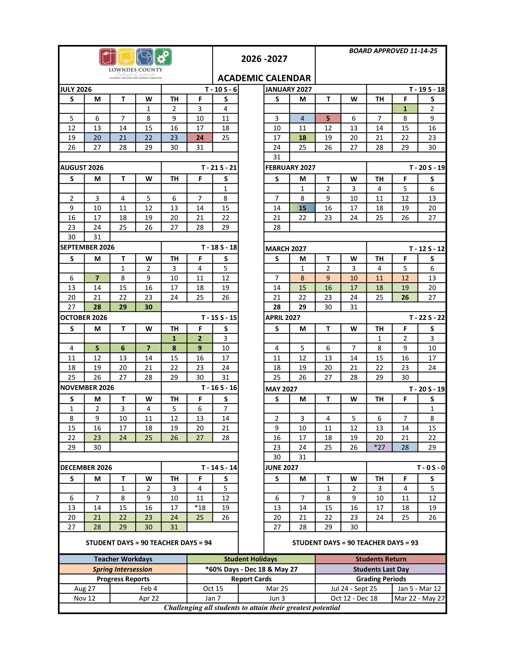 Lowndes County  26-27 Calendar UPDATED [PDF]