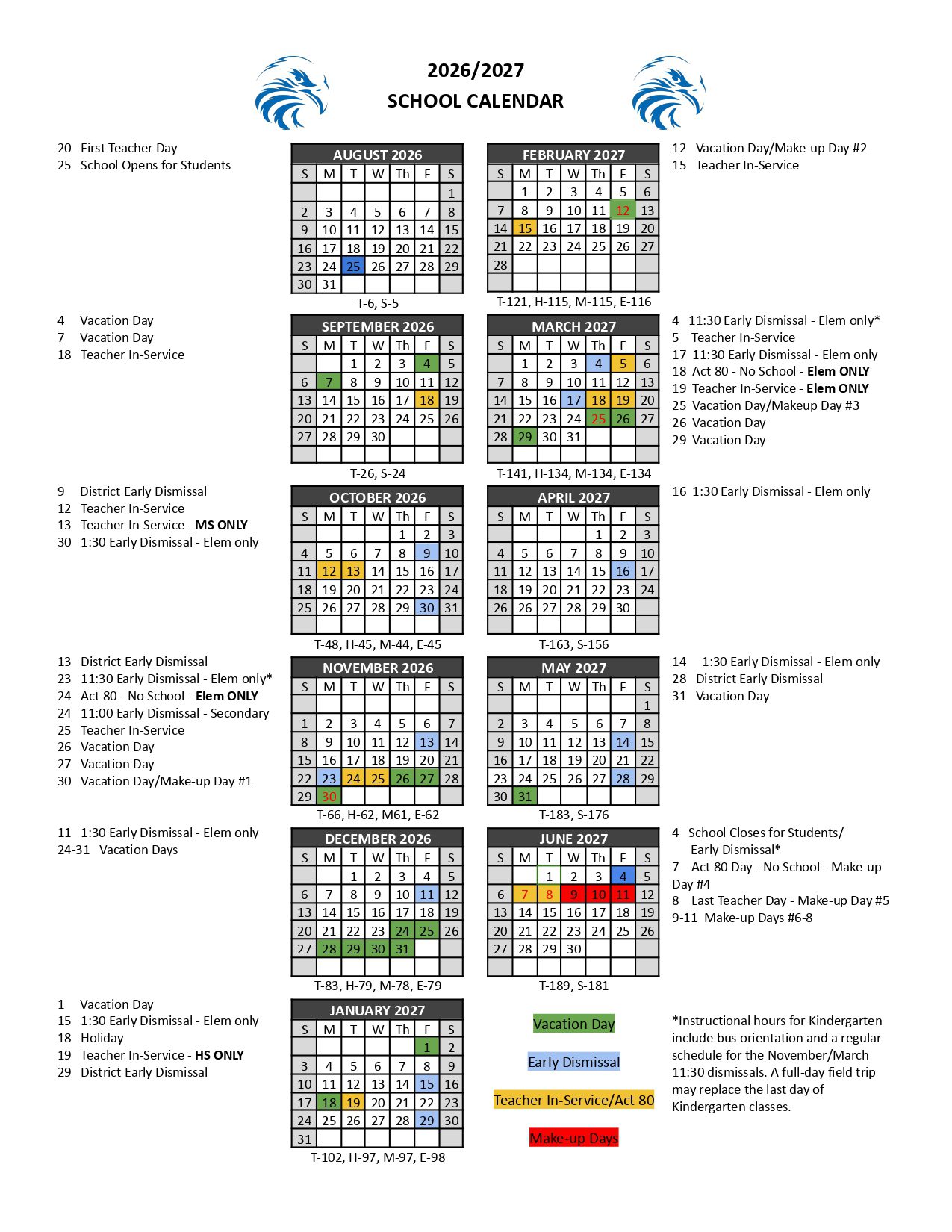 COCALICO SCHOOL DISTRICT PA Calendar 26-27 Updates