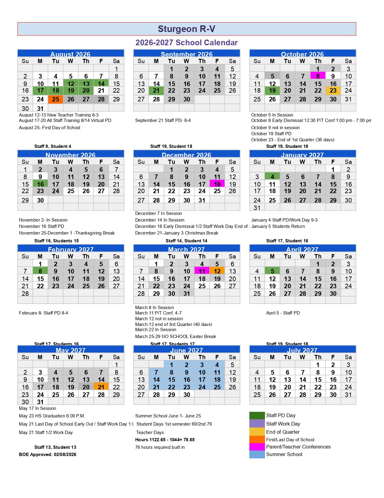 Sturgeon R-V mo Calendar 26-27 [PDF]