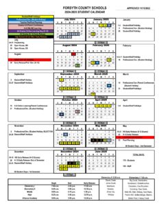 Forsyth County School Calendar