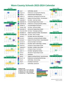 WARE COUNTY SCHOOLS CALENDAR 24-25