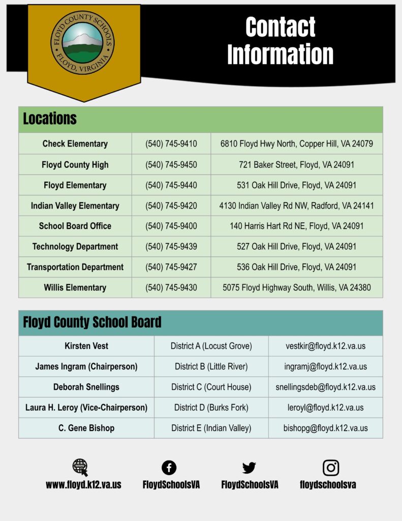 floyd county va calender 24-25