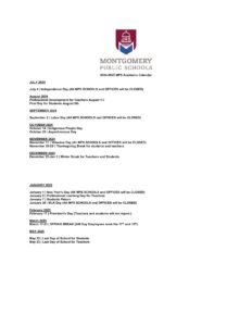 Montgomery County AL School Calendar 24-25 [PDF]