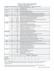 Grossmont Union High School District CALENDAR 25-26