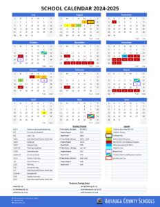 Autauga County Schools calendar 24-25