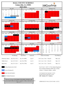 hall county schools calendar 25-26