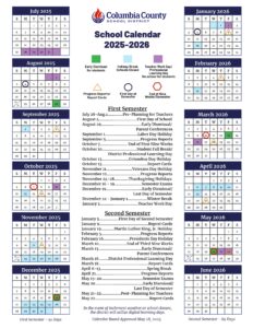 Columbia County GA Schools Calendar