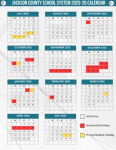 Jackson County GA Schools Calendar 25-26