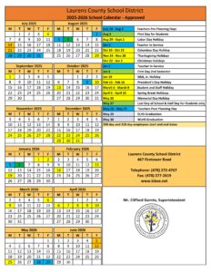Laurens county ga schools calendar