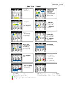 BRYAN COUNTY SCHOOLS CALENDAR 25-26