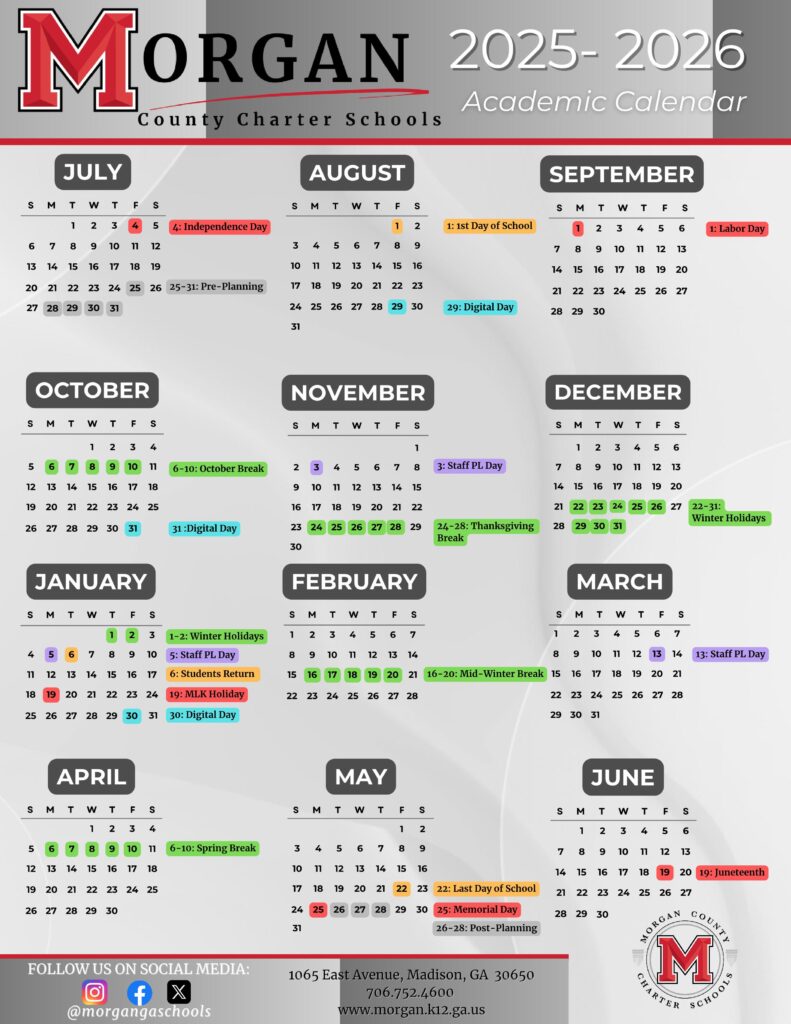 Morgan County ga schools calendar 25-26