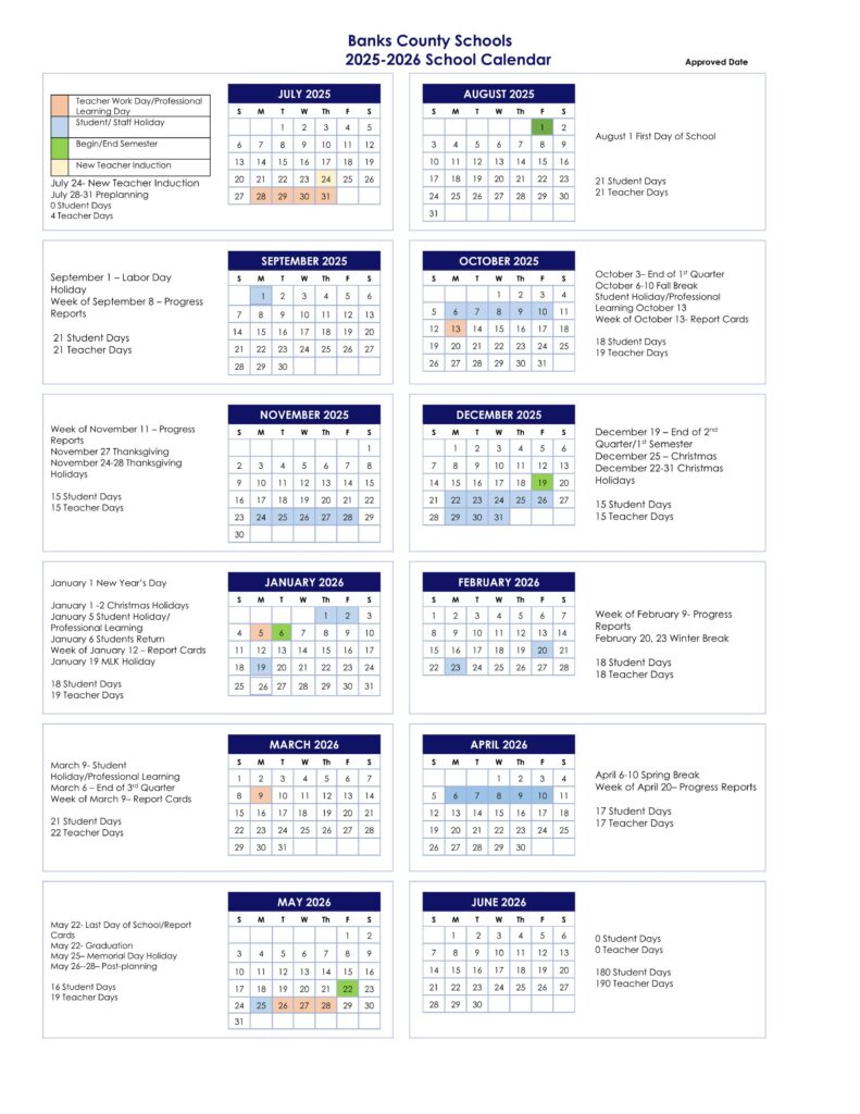 banks county schools calendar ga 25-26