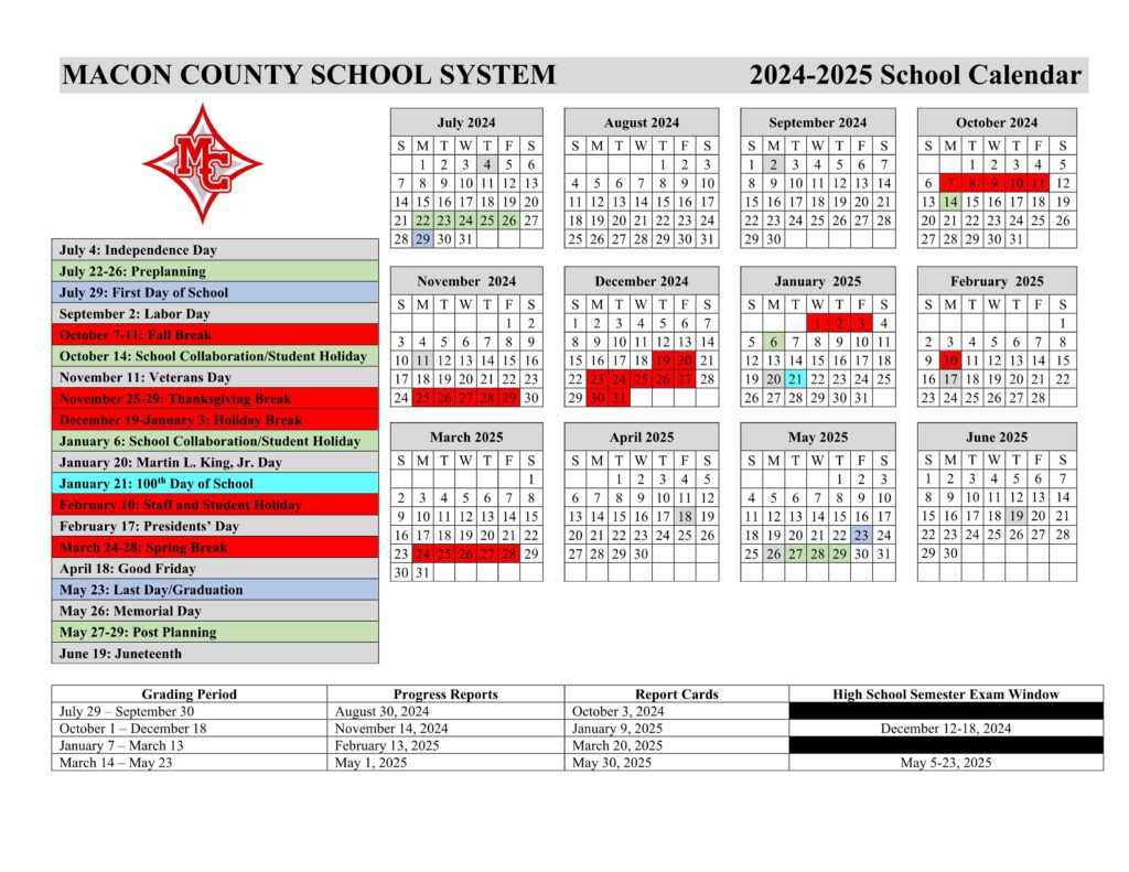 macon county school calendar 25-26