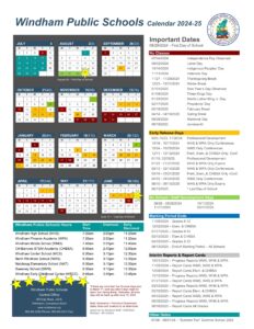 WINDHAM PUBLIC SCHOOLS CALENDAR 24-25