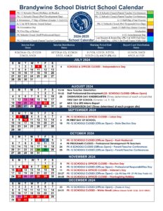 Brandywine district school calendar 24-25