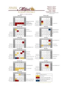 Milford county schools calendar 24-25