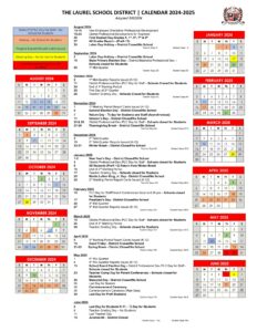 LAUREL SCHOOL DISTRICT CALENDAR 24-25