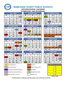 miami dade county school calendar 25-26