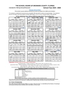 Broward County School Calendars 25-26