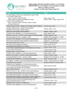 Polk county fl schools calendar 25-26
