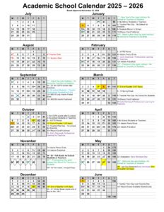 COLLIER COUNTY SCHOOLS CALENDAR 25-26