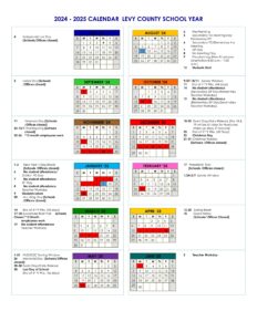 levy county fl school calendar 24-25