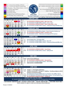 Brandywine School District Calendar 25-26