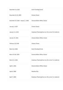 Duval county schools calendar 25-26