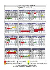 Bacon county schools calendar 25-26