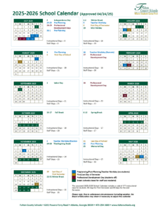 Fulton County GA School Calendar 25-26