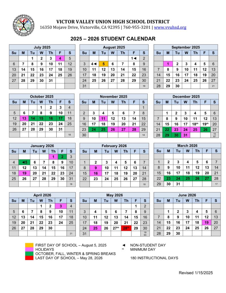 Victor Valley union high school district 25-26 [PDF]