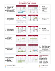 gwinnett county school calendar